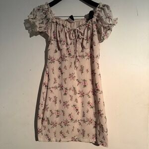 Womens Small Dress Y2K BabyDoll Floral Feminine Fairy Romantic Ruffle